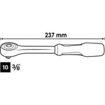Vigor 360° Rotary Handle 3/8