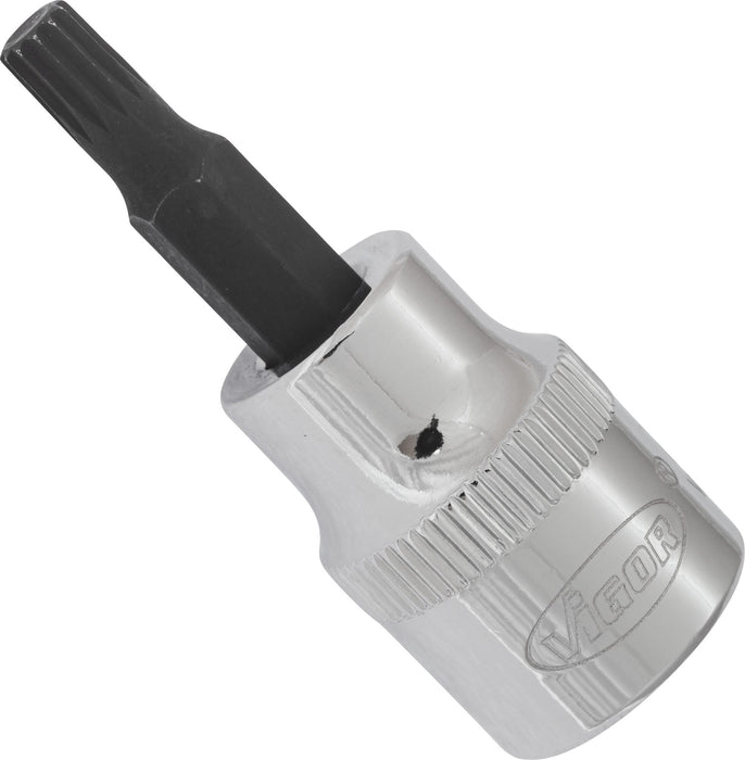 Vigor 3/8in Drive Socket Bit for Screws with Internal Serration (XZN) V6106 M5