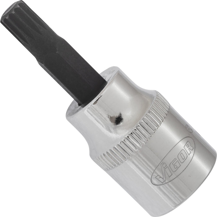 Vigor 3/8in Drive Socket Bit for Screws with Internal Serration (XZN) V6107 M6