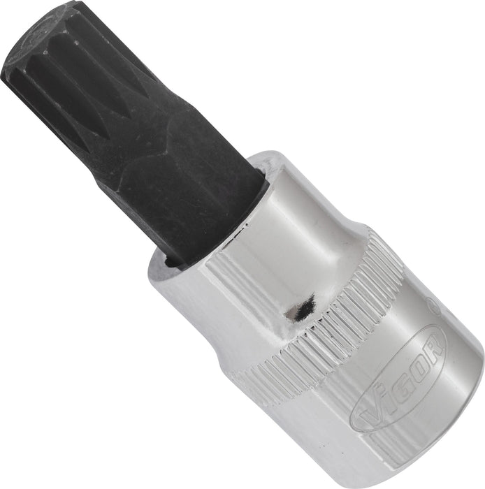 Vigor 3/8in Drive Socket Bit for Screws with Internal Serration (XZN) V6110 M10