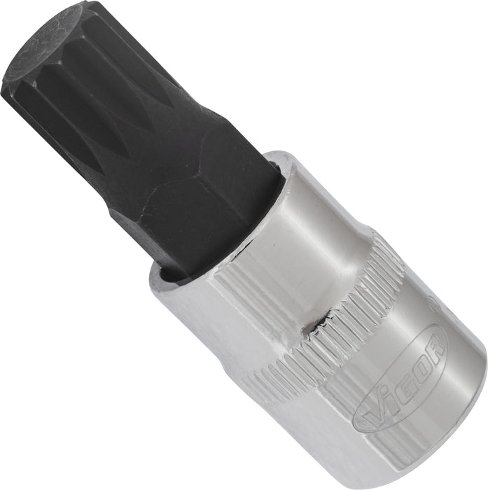 Vigor 3/8in Drive Socket Bit for Screws with Internal Serration (XZN) V6111 M12