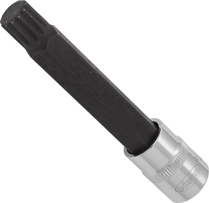Vigor 3/8in Drive Socket Bit for Screws with Internal Serration (XZN) V6119 M12