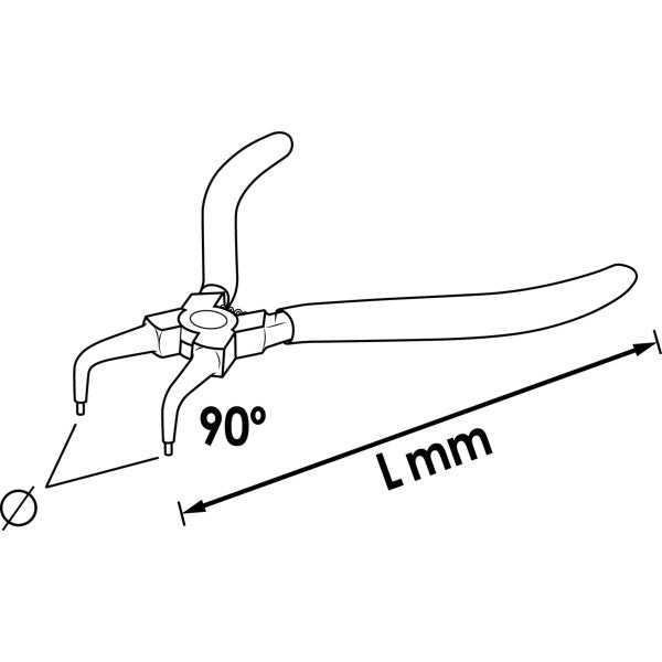 Vigor Circlip Pliers V6510D-40 230mm