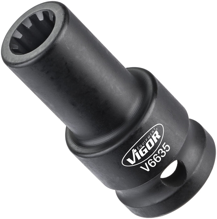 Vigor 1/2in Drive Socket V6635 Groove Profile 11.5mm