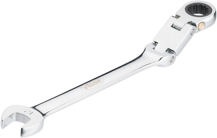 Vigor 12mm 12 Point Double Joint Ratcheting Combination Wrench V6752-12