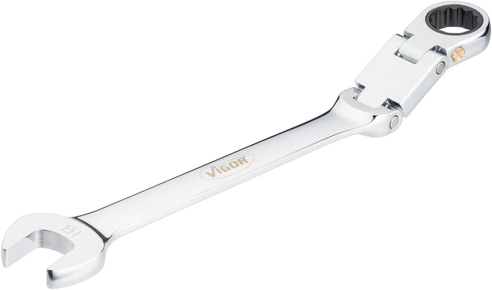 Vigor 18mm 12 Point Double Joint Ratcheting Combination Wrench V6752-18