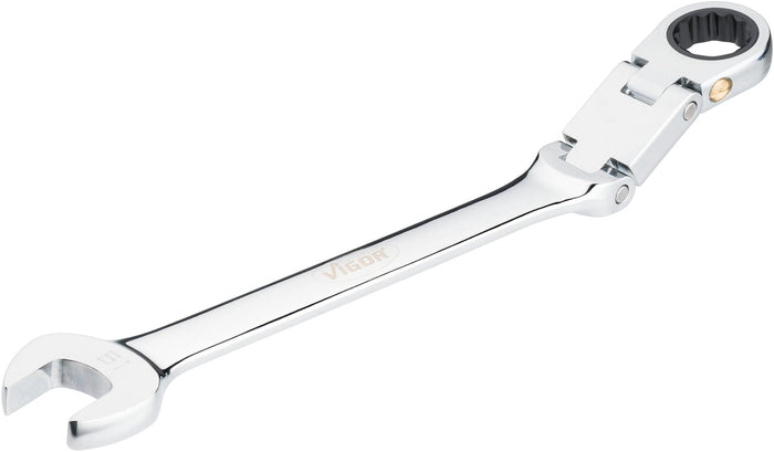 Vigor 19mm 12 Point Double Joint Ratcheting Combination Wrench V6752-19