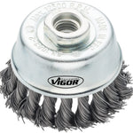 Vigor Cup Brush 65mm Knotted Wire V6801-65