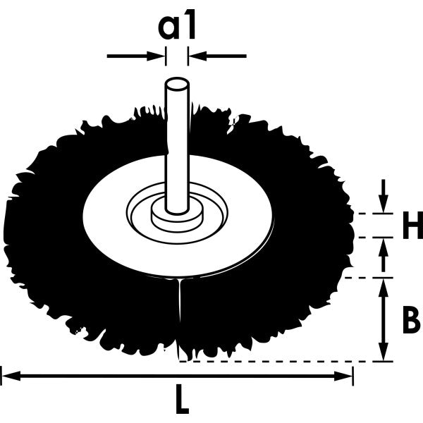 Vigor Wheel Brush 75mm Coarse V6803-75