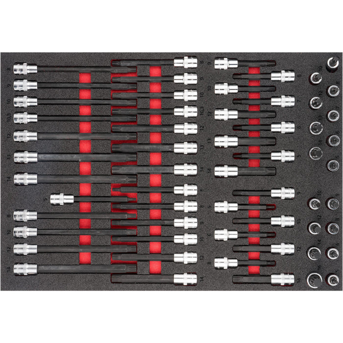 Vigor V4481-XXL/929 Tool Trolley Series XXL Stainless Steel Worktop with Tool Assortment, 929 Piece