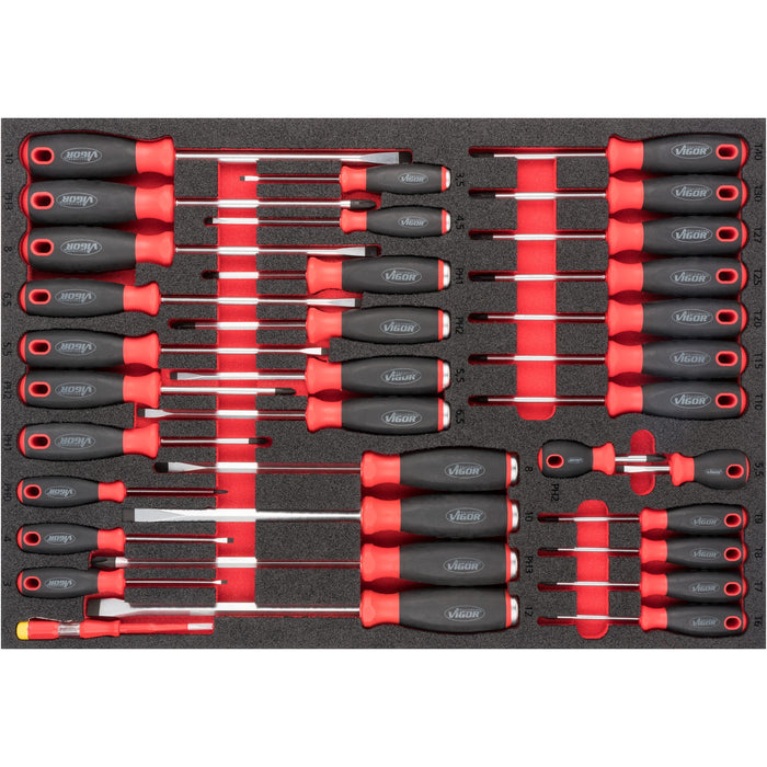 Vigor V4481-XXL/929 Tool Trolley Series XXL Stainless Steel Worktop with Tool Assortment, 929 Piece