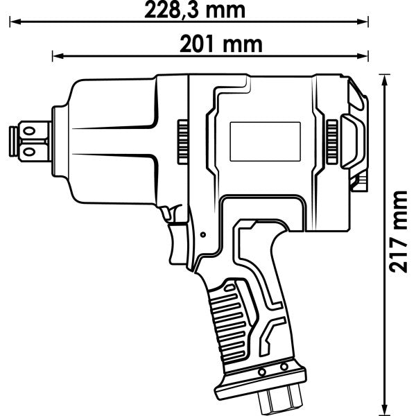 Vigor Impact Wrench V6899N Maximum Loosening Torque 2300Nm 3/4