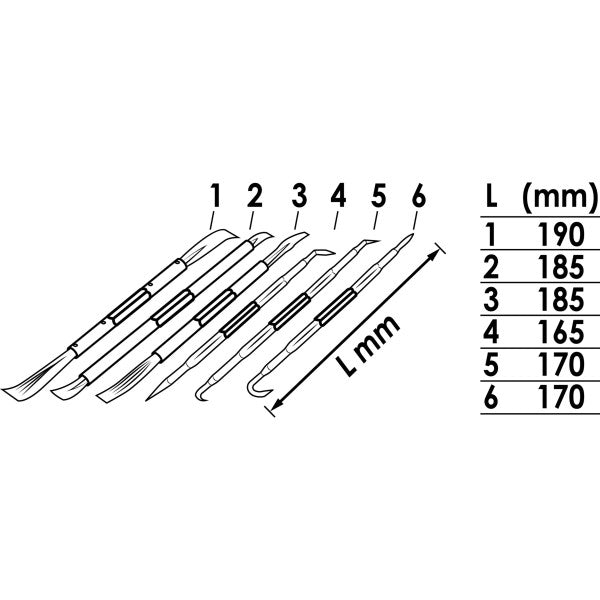 Vigor 6 Piece Mini Removal Lever Set V6952