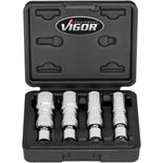 Vigor V7002/4 Spark Plug Socket Set (Size 14, 16, 18, 20.8mm), 4 Pce