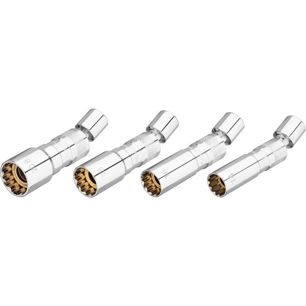 Vigor V7002/4 Spark Plug Socket Set (Size 14, 16, 18, 20.8mm), 4 Pce