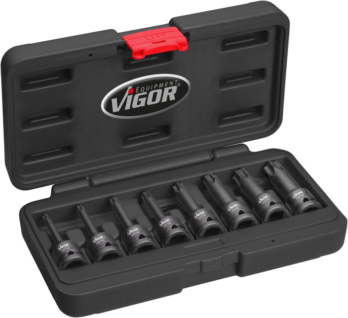 Vigor 8 Pce 1/2in Impact Socket Bit Set V7017 TX30-TX80