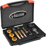 Vigor 13 Piece Tap & Die Set for Wheel Bolts & Wheel Nuts V7181