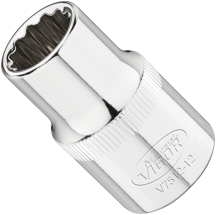 Vigor 1/2in Drive 12mm 12 Point Socket V7512-12