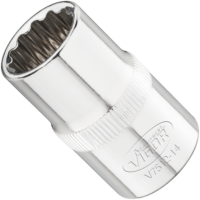Vigor 1/2in Drive 14mm 12 Point Socket V7512-14