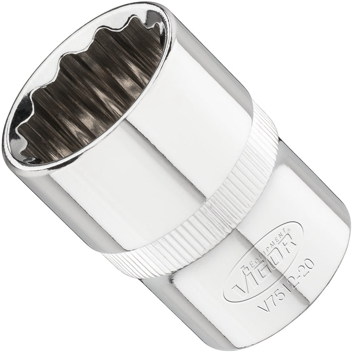 Vigor 1/2in Drive 20mm 12 Point Socket V7512-20
