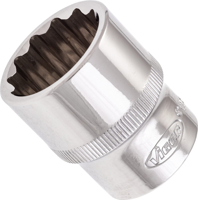 Vigor 1/2in Drive 23mm 12 Point Socket V7512-23