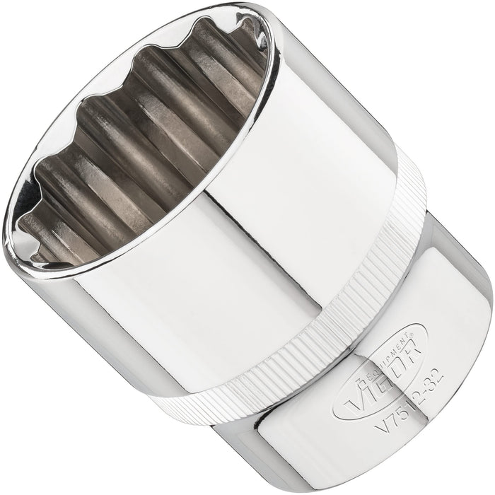 Vigor 1/2in Drive 32mm 12 Point Socket V7512-32