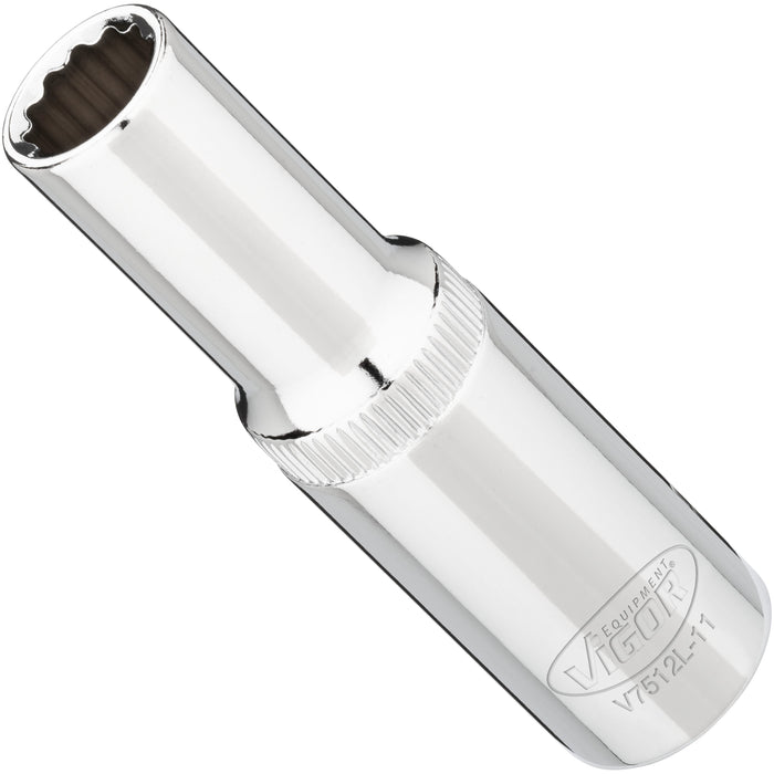 Vigor 1/2in Drive 11mm 12 Point Socket V7512L-11