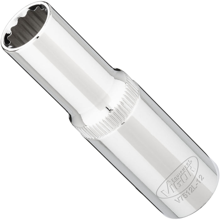 Vigor 1/2in Drive 12mm 12 Point Socket V7512L-12