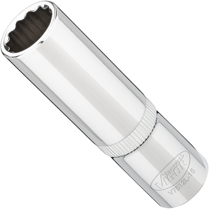 Vigor 1/2in Drive 15mm 12 Point Socket V7512L-15