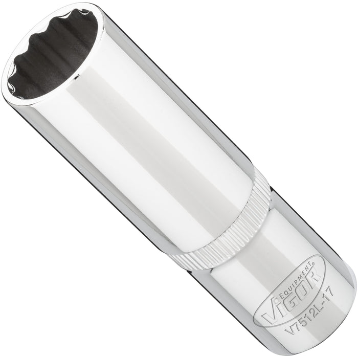 Vigor 1/2in Drive 17mm 12 Point Socket V7512L-17