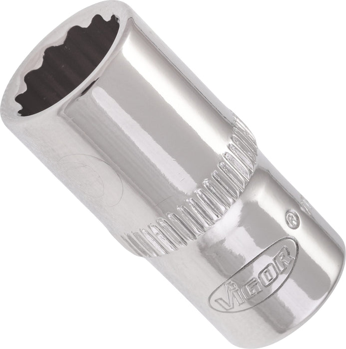 Vigor 1/4in Drive 8mm 12 Point Socket V7514-8