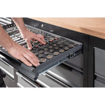 Vigor Mixed Square Drive 42 Piece 12-Point Socket Set V7520  Modular Insert Tray