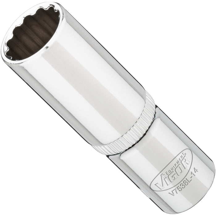 Vigor 3/8in Drive 14mm 12 Point Socket V7538L-14