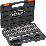 Vigor Ratcheting Wrench with Screwdriver Bit Set V7784