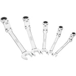 Vigor 12 Point Double Joint Ratcheting Combination Wrench Set V6752/5, 5 Piece
